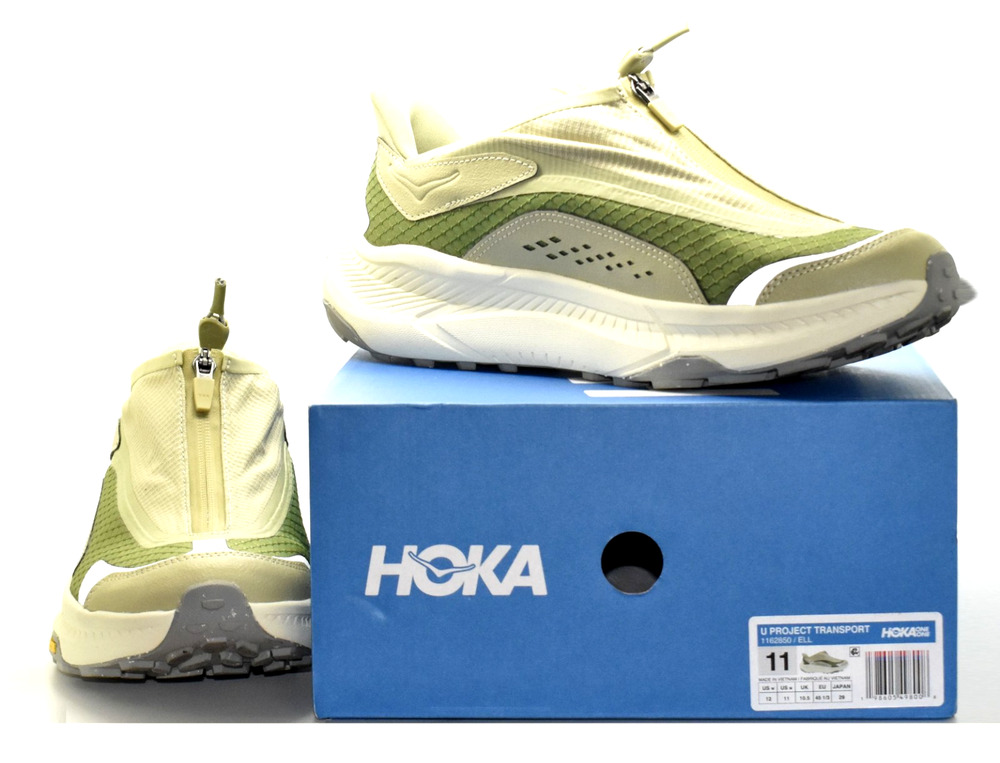 C5 Auth HOKA ONE Project Transport Eggshell Green/Wht Sneakers 1162850/ELL Sz 11
